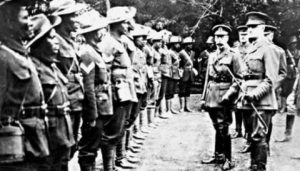 'King George V inspects the South African Labour Corps - 1918' - copyright 'South African History Online